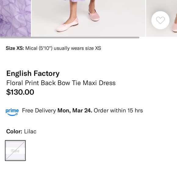 English Factory Floral Print Back Bow Puff Sleeve Dress - Picture 7 of 13